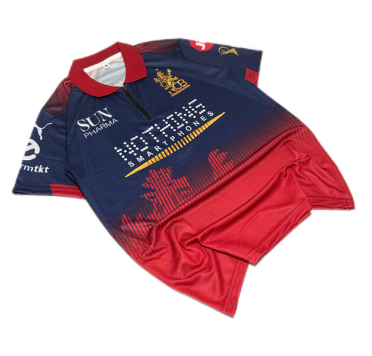 Virat Kohli 18 Collared Zip Jersey | top Sublimation