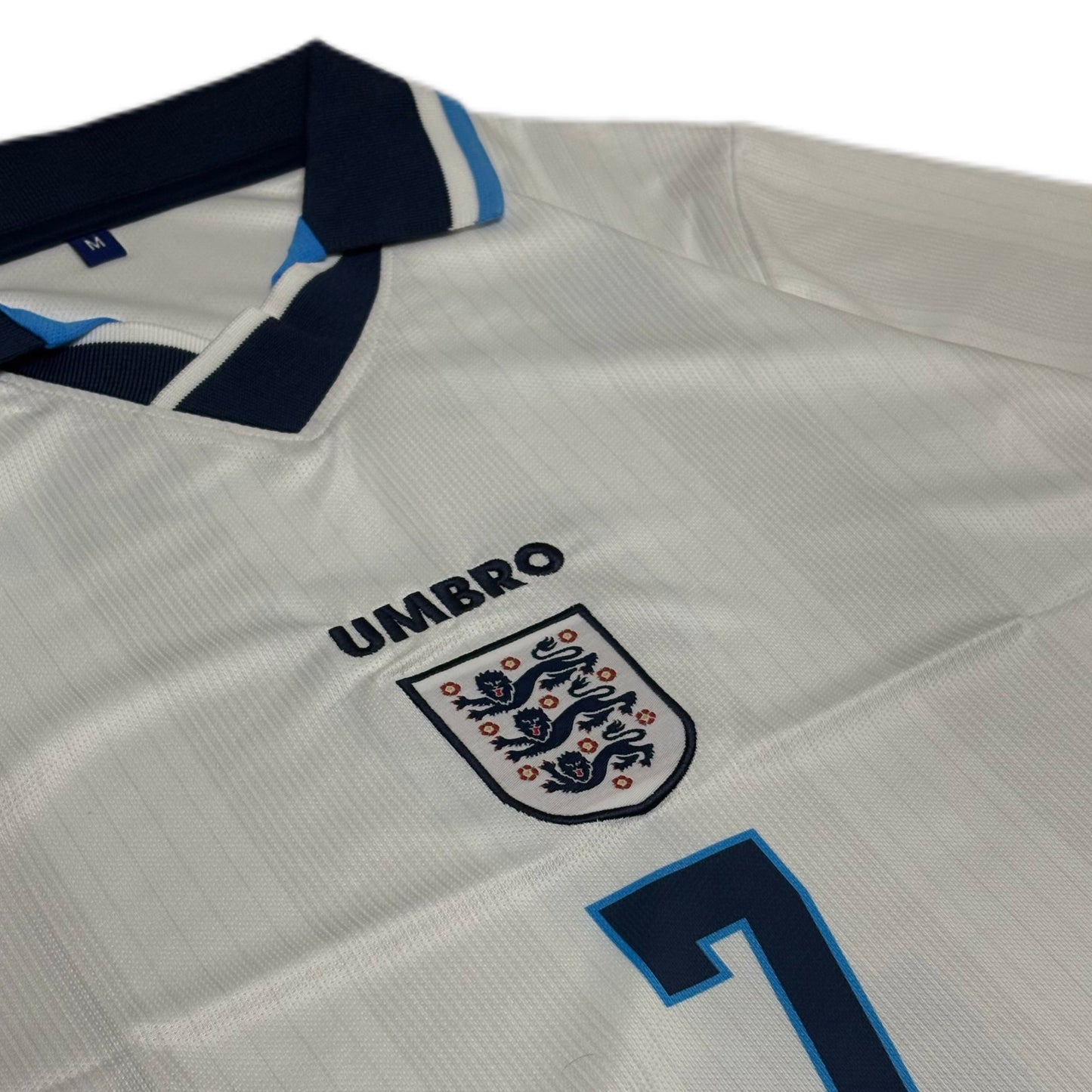 David Beckham England 1996 Retro Jersey | Premium Embroidered Collared Kit | Top Quality