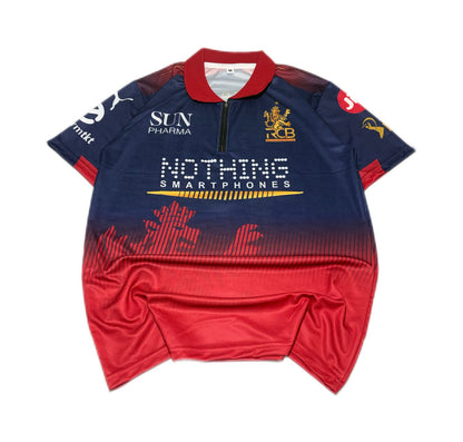 Virat Kohli 18 Collared Zip Jersey | top Sublimation